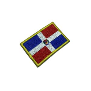 BP0145T11 Bandeira República Dominicana Bordado Termo Adesivo