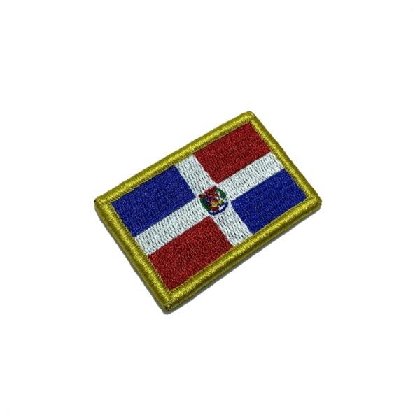BP0145V11 Bandeira República Dominicana Bordado Fecho Contato
