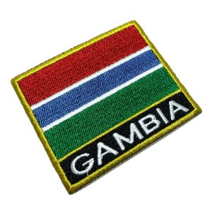 BP0196NT01 Bandeira Gambia Patch Bordado Termo Adesivo