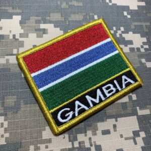 BP0196NV01 Bandeira Gambia Patch Bordado Fecho Contato