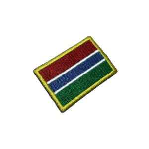 BP0196T11 Bandeira Gambia Patch Bordado Termo Adesivo