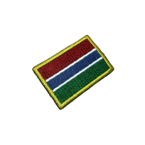 BP0196T11 Bandeira Gambia Patch Bordado Termo Adesivo