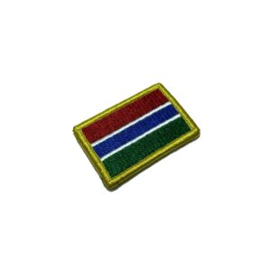 BP0196V11 Bandeira Gambia Patch Bordado Fecho Contato