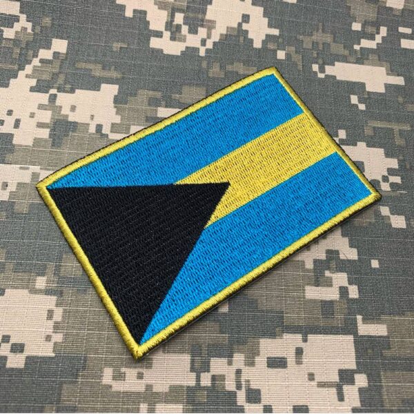 BP0208T21 Bandeira Bahamas Patch Bordado Termo Adesivo - Imagem 2
