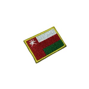 BP0219T11 Bandeira Omã Patch Bordado Termo Adesivo