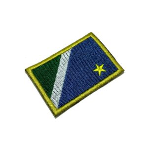 BE0011T11 Bandeira Mato Grosso Patch Bordado Termo Adesivo