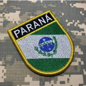 BE0174EV01 Bandeira Paraná Patch Bordado Fecho Contato