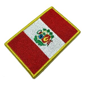 BP0028V21 Bandeira Peru Patch Bordado Fecho Contato