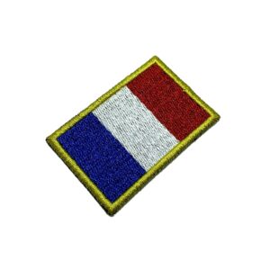 BP0031T11 Bandeira França Patch Bordado Termo Adesivo