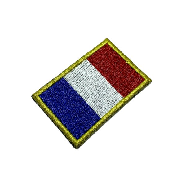 BP0031T11 Bandeira França Patch Bordado Termo Adesivo
