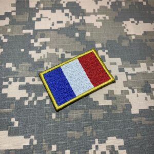 BP0031T11 Bandeira França Patch Bordado Termo Adesivo