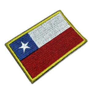 BP0045T01 Bandeira Chile Patch Bordado Termo Adesivo