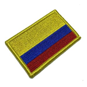 BP0049V01 Bandeira Colômbia Patch Bordado Fecho Contato