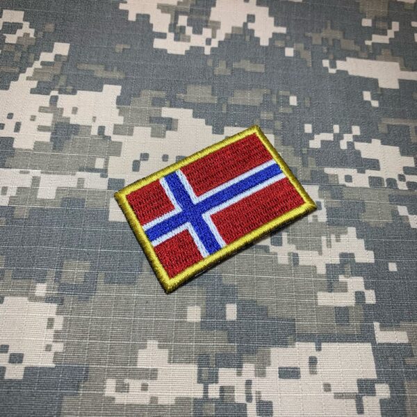 BP0054T11 Bandeira Noruega Patch Bordado Termo Adesivo - Imagem 2