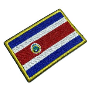 BP0201T01 Bandeira Costa Rica Patch Bordado Termo Adesivo