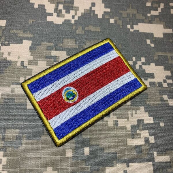BP0201T01 Bandeira Costa Rica Patch Bordado Termo Adesivo - Imagem 2