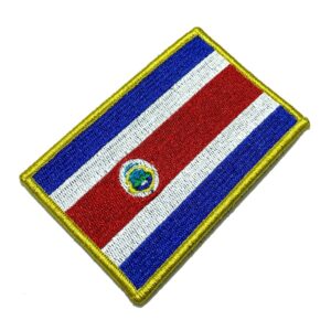 BP0201V21 Bandeira Costa Rica Patch Bordado Fecho Contato