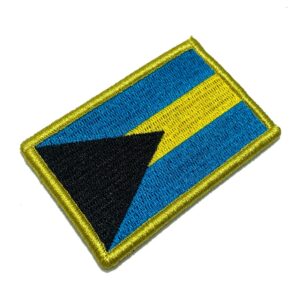 BP0208V01 Bandeira Bahamas Patch Bordado Fecho Contato