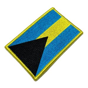 BP0208V21 Bandeira Bahamas Patch Bordado Fecho Contato