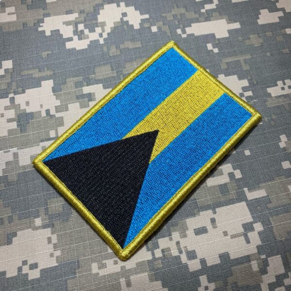 BP0208V21 Bandeira Bahamas Patch Bordado Fecho Contato - Imagem 2