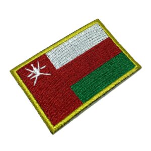 BP0219T01 Bandeira Omã Patch Bordado Termo Adesivo
