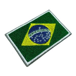 BP0403T06 Bandeira Brasil Patch Bordado Termo Adesivo