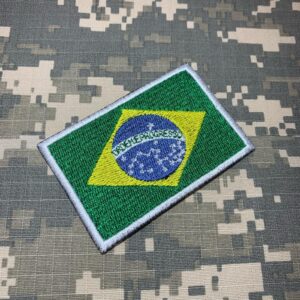 BP0403T06 Bandeira Brasil Patch Bordado Termo Adesivo