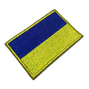 BP0408T01 Bandeira Ucrânia Patch Bordado Termo Adesivo