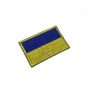 BP0408T11 Bandeira Ucrânia Patch Bordado Termo Adesivo