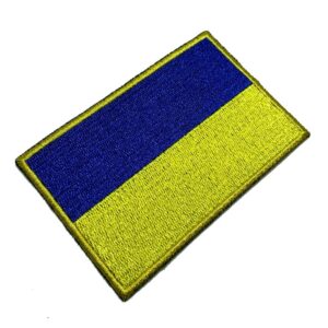 BP0408T21 Bandeira Ucrânia Patch Bordado Termo Adesivo