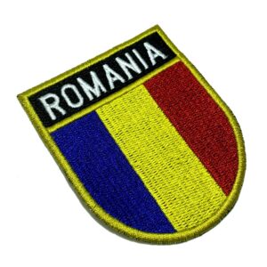 BPROET001 Bandeira Romênia Patch Bordado Termo Adesivo