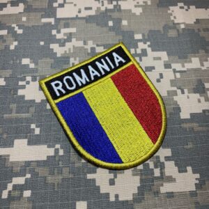 BPROET001 Bandeira Romênia Patch Bordado Termo Adesivo
