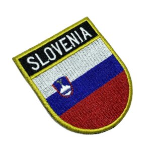BPSLET01 Bandeira Eslovênia Patch Bordado Termo Adesivo
