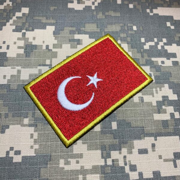 BPTRT001 Bandeira Turquia Patch Bordado Termo Adesivo - Imagem 2
