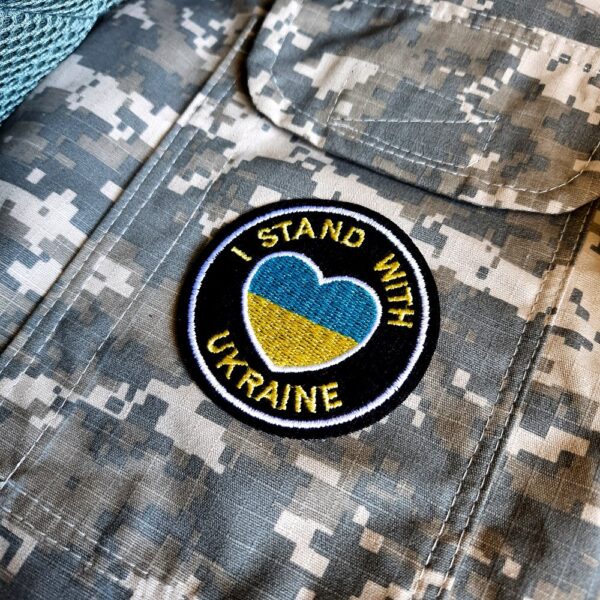 M0173T01 Eu Estou Com a Ucrânia Patch Bordado Termo Adesivo - Imagem 2