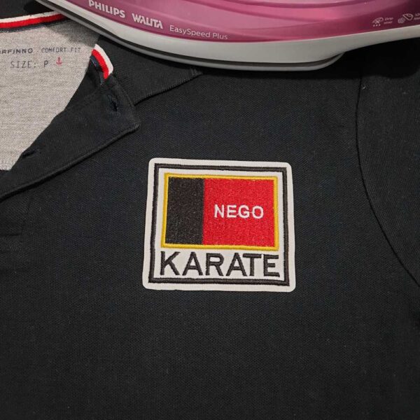 AM0260T01 Karate Paraíba Bandeira Bordada Patch Termoadesivo - Imagem 2