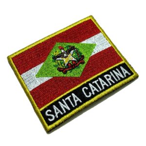 BE0168NT01 Santa Catarina Brasil Bandeira Patch Termo Adesivo