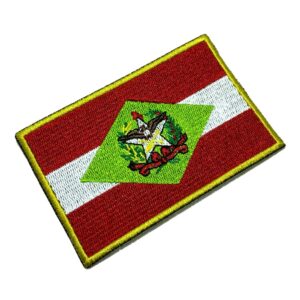 BE0168T21 Santa Catarina Brasil Bandeira Patch Termo Adesivo