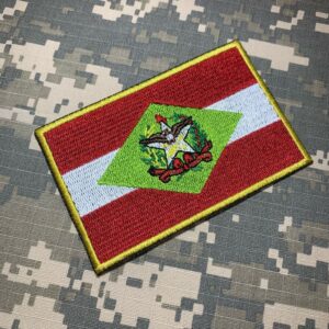 BE0168T21 Santa Catarina Brasil Bandeira Patch Termo Adesivo