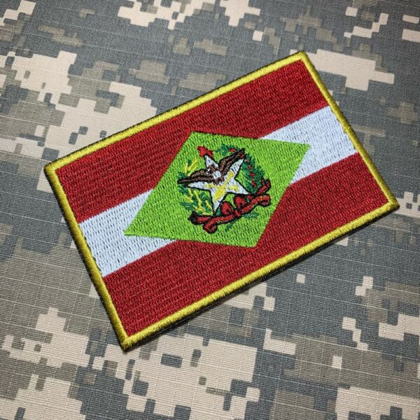 BE0168T21 Santa Catarina Brasil Bandeira Patch Termo Adesivo - Imagem 2