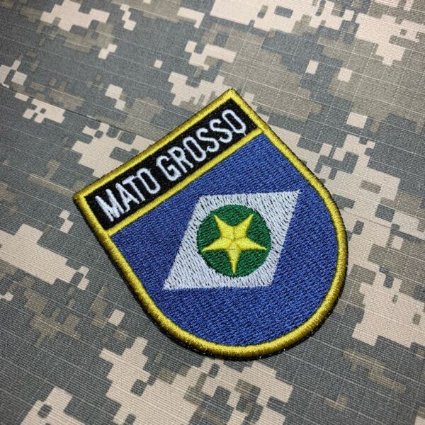BE0193ET01 Bandeira Mato Grosso Brasil Patch Termo Adesivo - Imagem 2