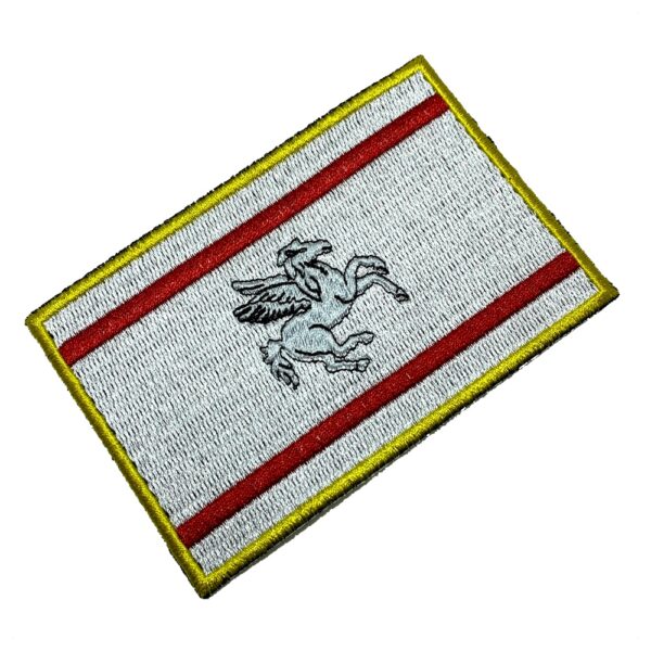 BE0229T21 Toscana Itália Bandeira Patch Bordada TermoAdesivo