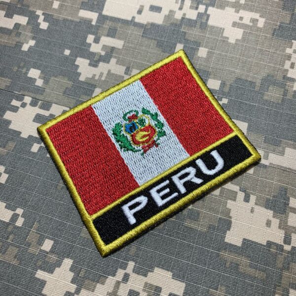 BP0028NT01 Bandeira Peru Patch Bordado Termo Adesivo - Imagem 2