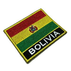 BP0029NT01 Bandeira Bolivia Patch Bordado Termo Adesivo