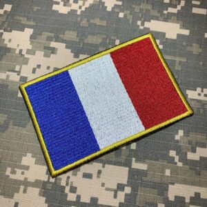 BP0031T21 França Bandeira Patch Bordada Termo Adesivo
