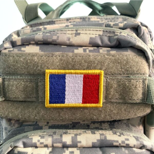 BP0031V11 Bandeira França Patch Bordado Fecho Contato - Imagem 3