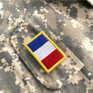 BP0031V11 Bandeira França Patch Bordado Fecho Contato