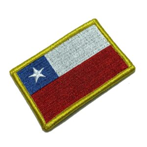 BP0045V01 Bandeira Chile Patch Bordada Fecho Contato Gancho