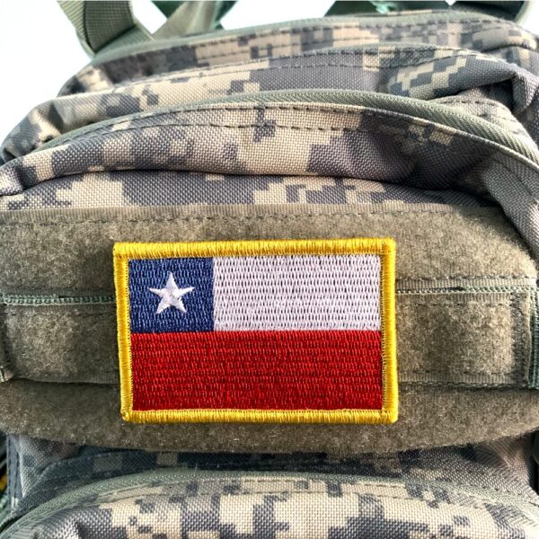 BP0045V01 Bandeira Chile Patch Bordada Fecho Contato Gancho - Imagem 3