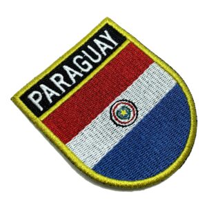 BP0047ET01 Bandeira Paraguai Patch Bordado Termo Adesivo